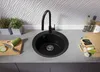 Spülbecken Rund Allen Schwarz 50x50cm, Granitspüle 1 Becken Produktbild-Vorschau 7