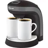A black Sencor coffee maker with two white mugs filled with coffee. Anteprima dell’immagine prodotto