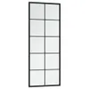 vidaXL Nástěnné zrcadlo 2 ks černé 100x40 cm kovové Náhled obrázku produktu 3