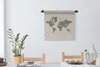 MuchoWow® Wandteppich Wandbehang Weltkarte - Giraffe - Grau Produktbild-Vorschau 2