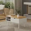 A modern living room scene featuring a coffee table. Voir les images du produit
