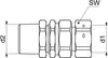 JS WZ-ANSCHLUSSVERSCHR. AUSGANG   QN 2,5 x 1",MESSING Anteprima dell’immagine prodotto 2