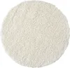 A round, white, high-pile shaggy rug. Náhľad obrázku produktu