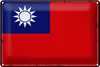 Blechschild Flagge China 30x20cm Retro Flag of Taiwan Produktbild-Vorschau 1