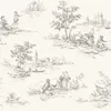 ESTAhome Tapeta nadruk toile de jouy szarym 0.53 x 10.05 m Podgląd zdjęcia produktu 8