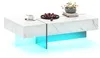 Table basse COSTWAY avec éclairage LED, table de salon Voir les images du produit 1