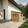 Abri de jardin en bois (avec paroi latérale) - débarras Voir les images du produit 6