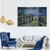 Legendarte - Multipanel Bilder Sternennacht über der Rhone Produktbild-Vorschau 3