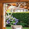Konsole 50x50 cm Kopfbänder Weiß Schmiedeeisen Metall Produktbild-Vorschau 1