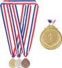 Relaxdays Medaille Kinder 3er Set, Ø 5 cm, 1.2.3. Platz, Produktbild-Vorschau 1