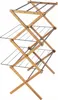 A wooden drying rack with multiple tiers. Podgląd zdjęcia produktu
