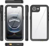 Multiple views of a black iPhone case with a clear back. Produktbild-Vorschau