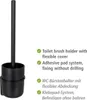 WENKO Turbo-Loc WC-Garnitur Carpino in Schwarz 9,5 x 35 x Produktbild-Vorschau 3