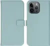 Selencia Echtleder Klapphülle iPhone 15 Pro Max - Air Blue Produktbild-Vorschau 1