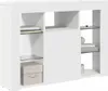 vidaXL Armoire TV LED d'angle Fixée au mur Blanc Voir les images du produit 3