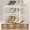 Schuhschrank Schmal, Schuhregal mit 3 Ebenen, Schuhablage Produktbild-Vorschau 3