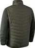 Back view of a quilted jacket with knit sleeves. Produktbild-Vorschau