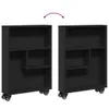 vidaXL Aufbewahrungswagen Schmal Schwarz 48x13x68 cm Produktbild-Vorschau 7