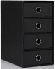 Schubladenbox DIN A5 4er mit Griffloch, Schwarz, 250 x 175 Produktbild-Vorschau 8