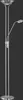 A modern LED floor lamp with a brushed nickel finish. Náhled obrázku produktu