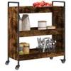 Design Küchenwagen Räuchereiche 70x30x82 cm Holzwerkstoff, Produktbild-Vorschau 6