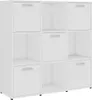 vidaXL Knihovna bílá 90x30x90 cm Dřevěný materiál Náhled obrázku produktu 1