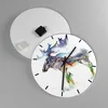 Wanduhr - Rund - Glasuhr - Moose Berge Winter illustration Produktbild-Vorschau 2