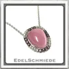 Edelschmiede925 Anhänger inkl Kette 925 Silber mit rosa Produktbild-Vorschau 1