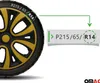 Wielkappen, 14 inch, zwart en geel, set van 4 stuks Productafbeelding-voorbeeld 5