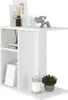 A white side table with decorative items on top and shelves. Anteprima dell’immagine prodotto