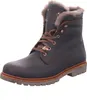 A single brown leather boot with fur lining is shown against a white background. Anteprima dell’immagine prodotto