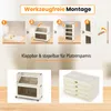Skládací úložné boxy, 4dílná stohovatelná skříň z plastu, s Náhled obrázku produktu 5