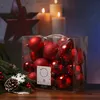 Christbaumkugel - Weihnachtsbaumkugel  - bruchfest - glänzend, matt und glitzernd - rot - 26er Set Produktbild-Vorschau