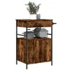 vidaXL Kuchynský vozík údený dub 56x43x89,5 cm materiál na Náhľad obrázku produktu 5