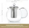 Creano Teekanne aus Glas 1,3l + ein Stövchen aus Edelstahl, Produktbild-Vorschau 4