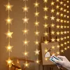 3x2M LED Stern Lichterkette USB 8 Lichtmodi Lichtervorhang Produktbild-Vorschau 1