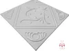 A white decorative panel, presented diagonally against a white background. Produktbild-Vorschau