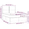 vidaXL Boxspringbett mit Matratze & LED Blau 140x200 cm Produktbild-Vorschau 9