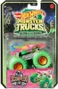 A Hot Wheels Monster Truck toy, named 'Scorpedo', is displayed in its retail packaging. The packaging features a nighttime scene with mountains and stars, and the product itself is brightly colored and designed to glow in the dark. Voir les images du produit