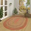 Naturfaser Teppich Handgefertigt Jute Salsa Bunt Oval, Produktbild-Vorschau 1
