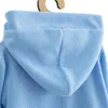 Kinderbadjas van katoenfleece, kleur blauw, maat 92/98 Productafbeelding-voorbeeld 2