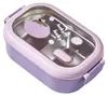 Bento-Lunchbox, tragbar, sicher, auslaufsicher, unterteilt, Produktbild-Vorschau 2