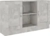vidaXL Sideboard Betongrau 120x30,5x70 cm Holzwerkstoff Produktbild-Vorschau 2