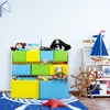 Relaxdays Kinderregal mit 9 Stoffboxen, Lagerfeuer Produktbild-Vorschau 6