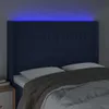 The Living Store LED Kopfteil Blau 147x16x118/128 cm Stoff Produktbild-Vorschau 5