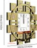 A close-up of a decorative wall clock with Roman numerals and gold accents. Voir les images du produit