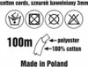 KoloroweMotki | Sznurek bawełniany z rdzeniem 100m 3mm Podgląd zdjęcia produktu 3