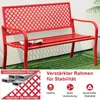 GOPLUS Gartenbank Metall, 127cm Sitzbank Outdoor 2 Sitzer Produktbild-Vorschau 3
