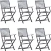 Möbel Klappbare Gartenstühle 6 Stk. mit Sitzkissen Produktbild-Vorschau 2