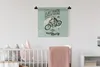 MuchoWow® Wandteppich Wandbehang Motorrad - Rennen - Retro Produktbild-Vorschau 1